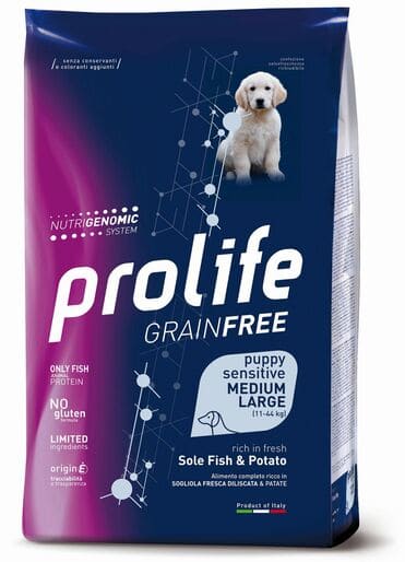 Prolife Dog Grain Free Puppy Medium Large Sogliola E Patate 2,5 Kg (1)