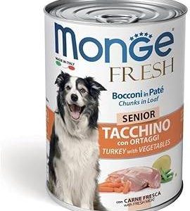 monge fresh dog senior tacchino e ortaggi 400 gr