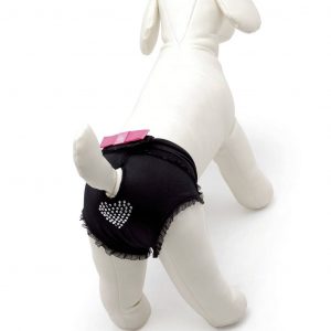 mutandina nera in microfibra con fiocco tg2