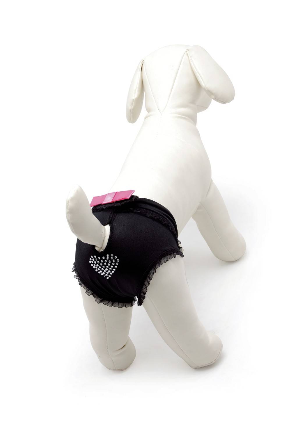 mutandina nera in microfibra con fiocco tg4