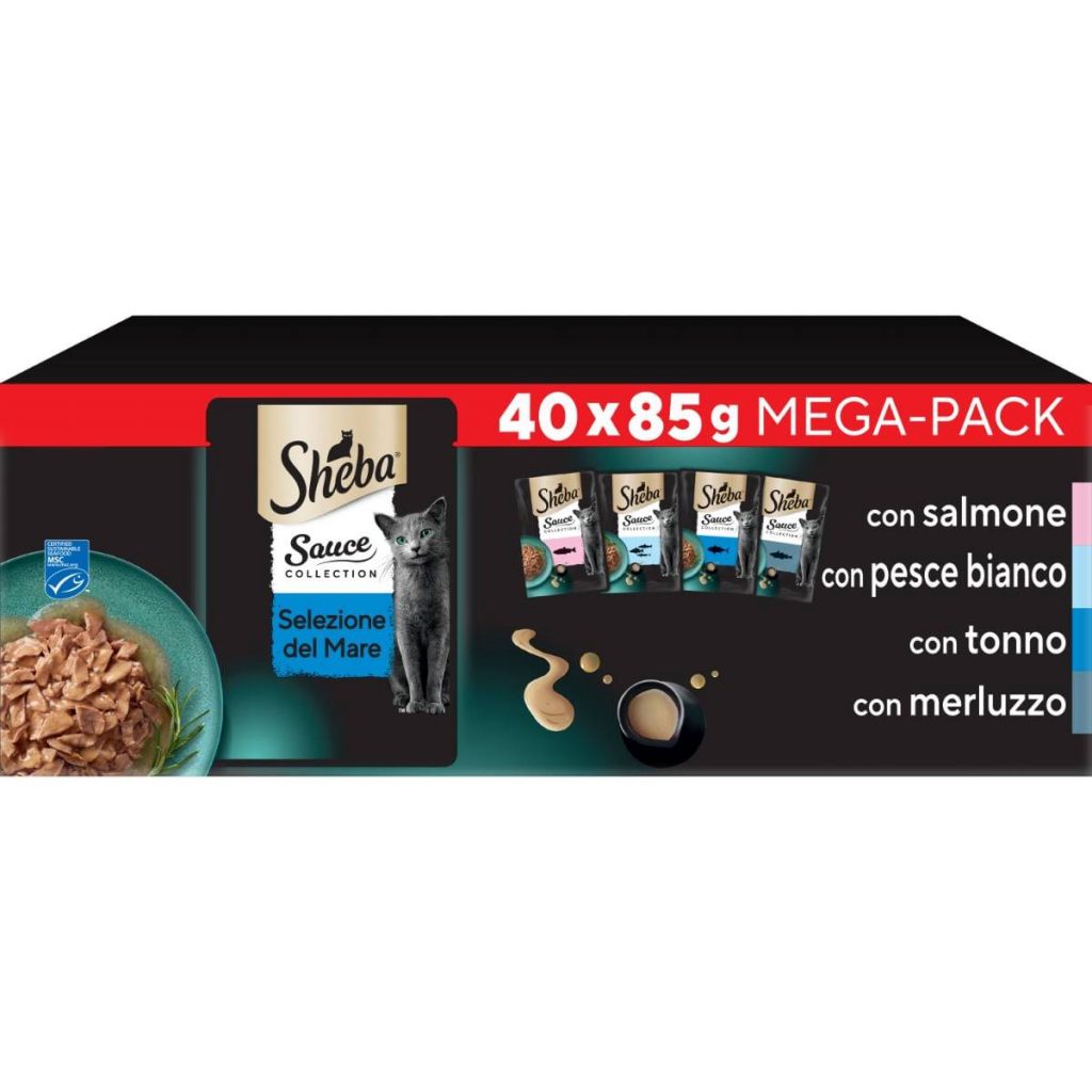 sheba collection in salsa selezione mare 40 x 85 gr