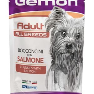 Gemon Bocconcini Con Salmone Cane Adult Busta 100 Gr (1)