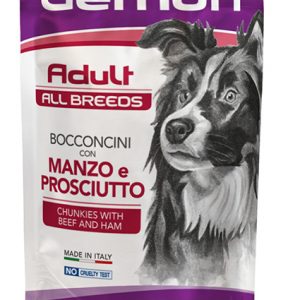 Gemon Cane Bocconcini Con Manzo E Prosciutto Adult Busta 100 Gr
