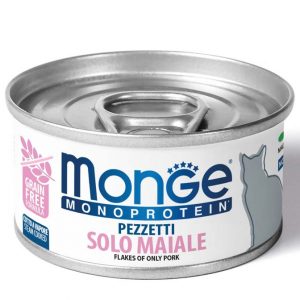 Monge Pezzetti Solo Maiale Gatto 80 Gr