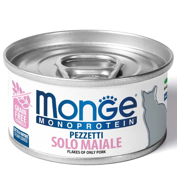 Monge Pezzetti Solo Maiale Gatto 80 Gr