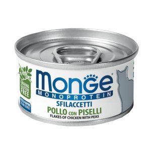 Monge Sfilaccetti Pollo Con Piselli Gatto 80 Gr