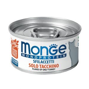 Monge Sfilaccetti Solo Tacchino Gatto 80 Gr