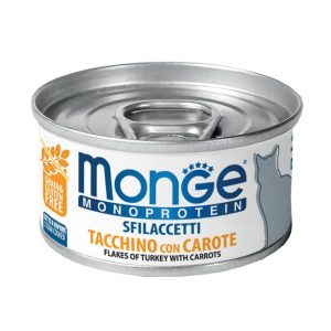 Monge Sfilaccetti Tacchino Con Carote Gatto 80 Gr