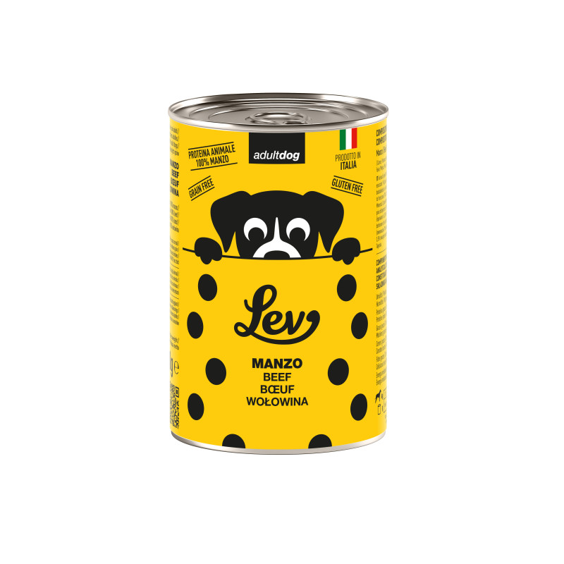 Lev Cane Mono Manzo Lattina 400 Gr 6x