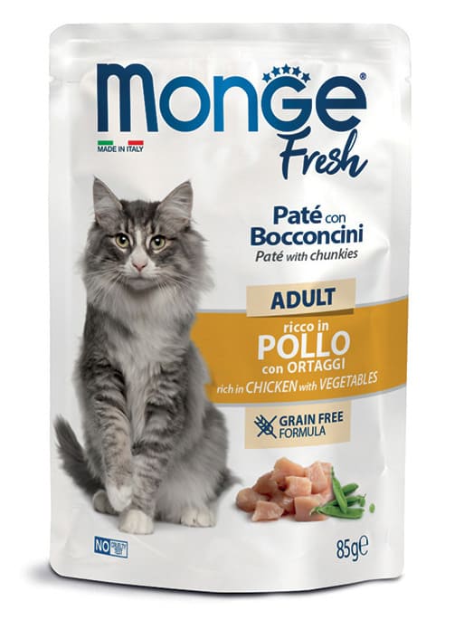 Monge Fresh Cat Adult Pollo E Ortaggi Bustina 85 Gr (1)