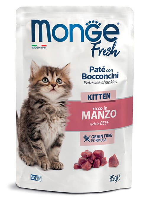 Monge Fresh Cat Kitten Manzo Bustina 85 Gr (1)